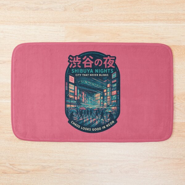 Item preview, Neon Rain Runs Wild In Shibuya designed and sold by EdvvinStudios.