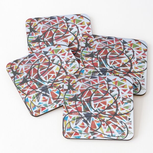 Item preview, The Net- Mixed Media Multicolor Abstract  designed and sold by adel8ide.