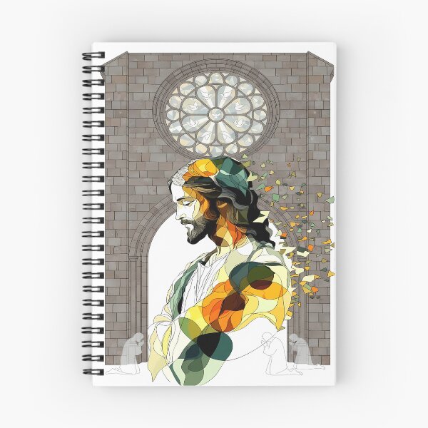 Item preview, Jesus Christ Illustration with Stained Glass designed and sold by DeXigns.