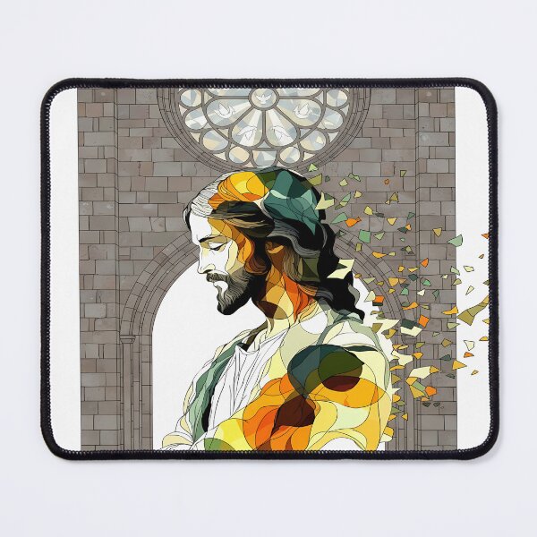 Item preview, Jesus Christ Illustration with Stained Glass designed and sold by DeXigns.