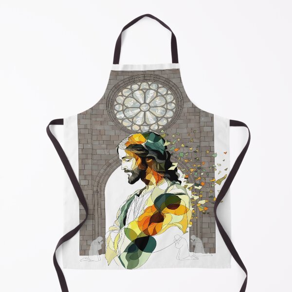 Item preview, Jesus Christ Illustration with Stained Glass designed and sold by DeXigns.