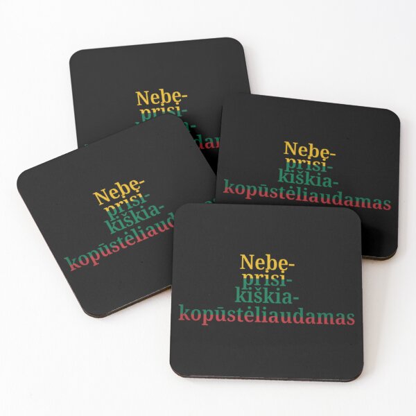 Item preview, The Longest Lithuanian Word In Lithuanian Flag Tricolor designed and sold by CamilasPrints.