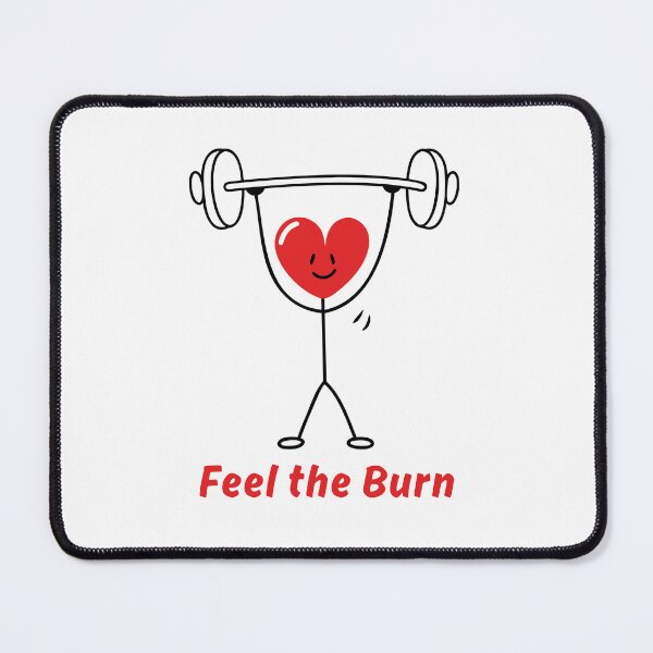 Aperçu de l'œuvre Design de fitness mignon en forme de cœur, haltérophile, sentant l'effort. créée et vendue par OneLook.