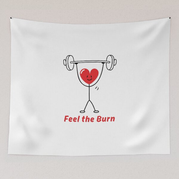 Item preview, Cute Heart Weightlifter Feel the Burn Fitness Design designed and sold by OneLook.