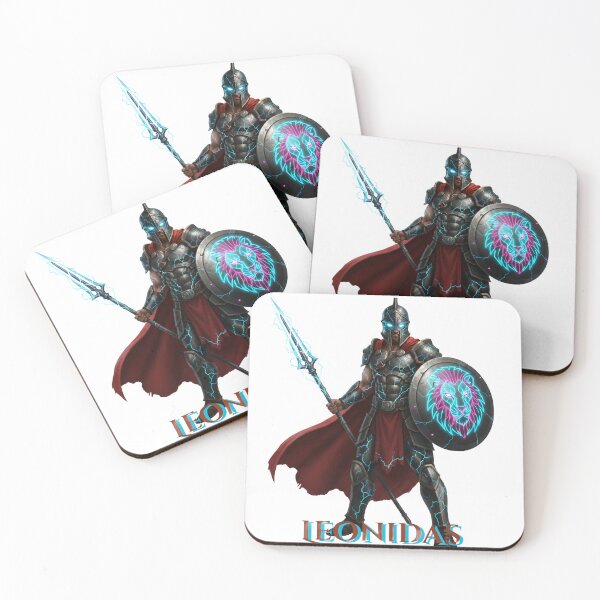 Item preview, Cyberpunk Leonidas Spartan Warrior - Futuristic Ancient Greek Art designed and sold by BounoWorld.