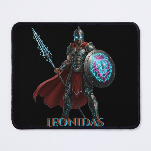Item preview, Cyberpunk Leonidas Spartan Warrior - Futuristic Ancient Greek Art designed and sold by BounoWorld.