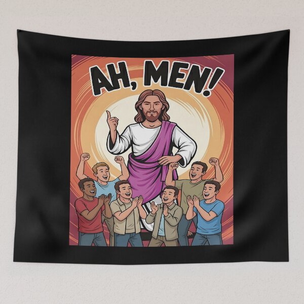 Item preview, Ah, Men! Cartoon Illustration designed and sold by DeXigns.