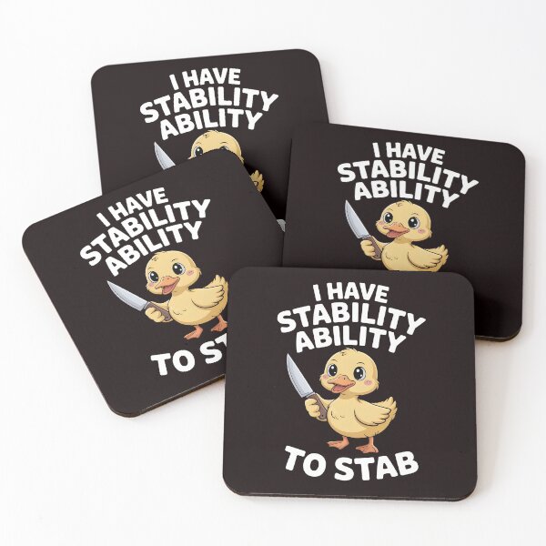 Item preview, I Have Stability Ability to Stab Duck Meme – Funny Duck Sarcastic Humor designed and sold by Redgiant87x.