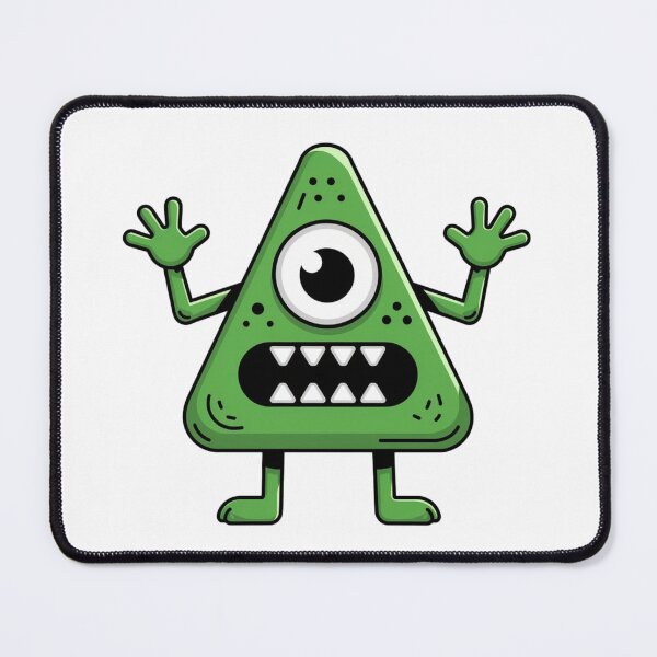 Item preview, Green triangle monster designed and sold by patty-and-john.