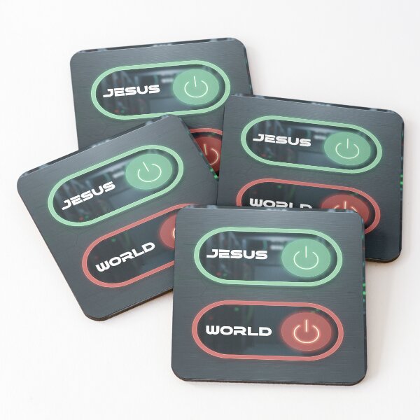 Item preview, Jesus vs World Power Button Concept designed and sold by DeXigns.