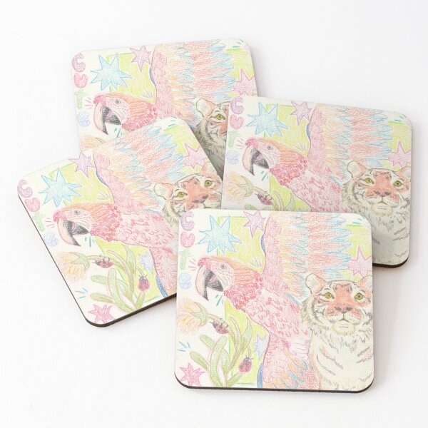 Item preview, Tiger, Lemur, and Parrot Sketch  designed and sold by Lots of Doodles.