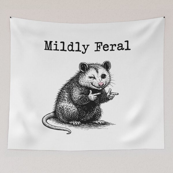 Item preview, Mildly Feral Opossum Meme Funny Lover Opossum  , Opossum Gift For Mom Dad Kids designed and sold by Opossum GIFT ★★★★★.