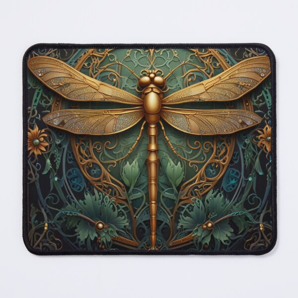 Item preview, Elegant art nouveau golden dragonfly designed and sold by hollycooper.