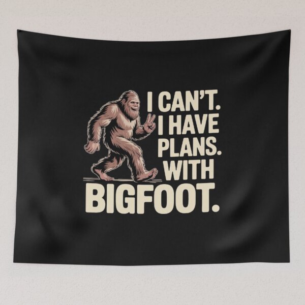Item preview, I Can’t I Have Plans With Bigfoot Funny T-Shirt | Sasquatch Meme Shirt | Cryptid Humor Graphic Tee designed and sold by Youpiworld.