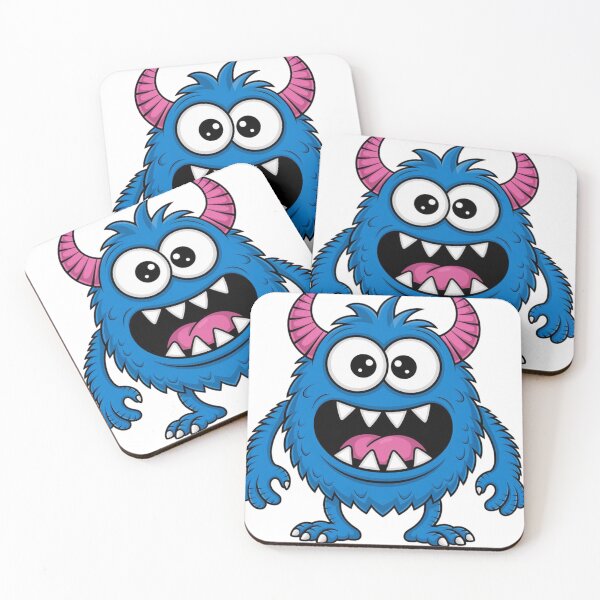 Item preview, Blue horned monster designed and sold by patty-and-john.
