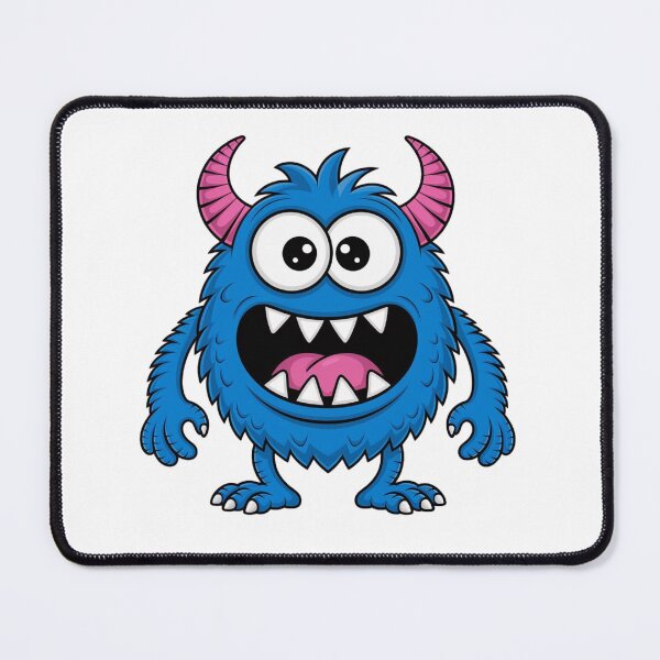 Item preview, Blue horned monster designed and sold by patty-and-john.