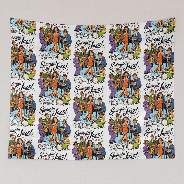 Item preview, Swingin' Jazz - Cool Cats and Hot Tunes designed and sold by Arte Cartoon From TagTeam Group.