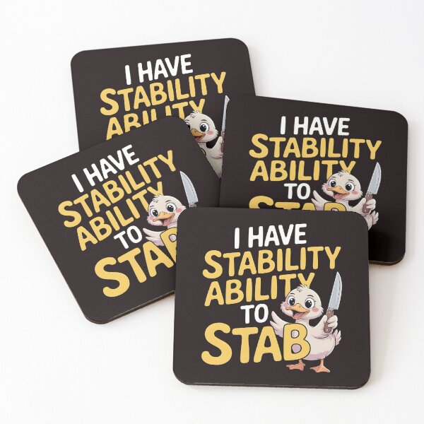 Item preview, I Have Stability Ability to Stab Duck Meme – Internet Humor Duck Design designed and sold by Redgiant87x.
