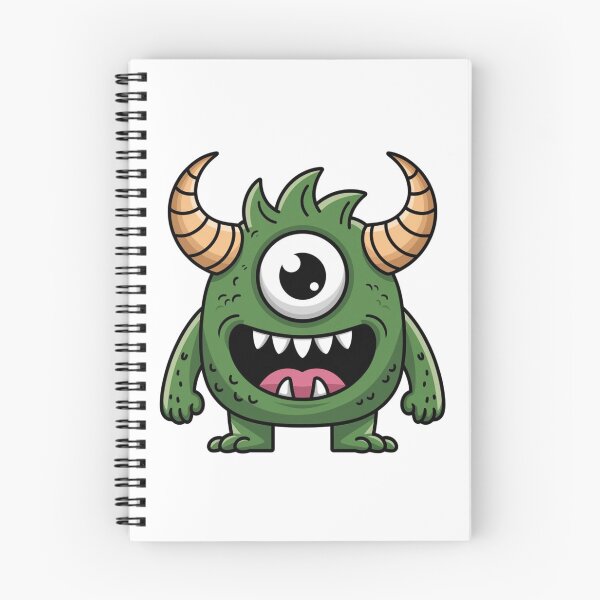 Item preview, Green horned monster designed and sold by patty-and-john.