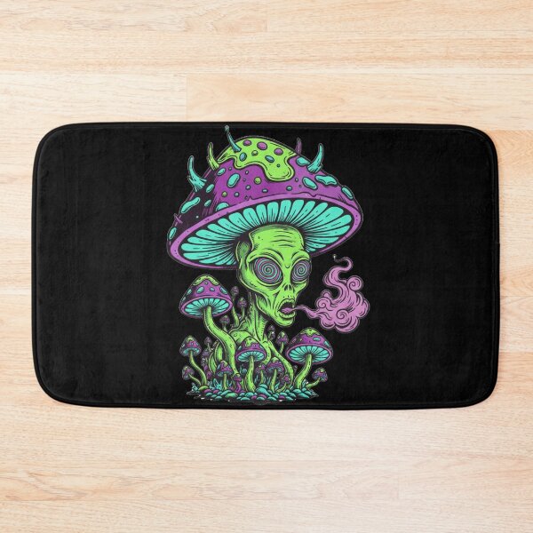 Item preview, Trippy Alien Mushroom Trip - Psychedelic Neon Space Art Sticker designed and sold by TSE DESIGN.