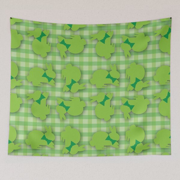 Item preview, Green Gingham with Dapper Bunnies designed and sold by Digitalmyth's Designs.