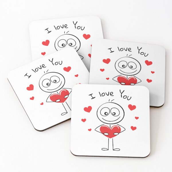Item preview, Cute Stick Figure Holding Heart with Floating Hearts designed and sold by OneLook.