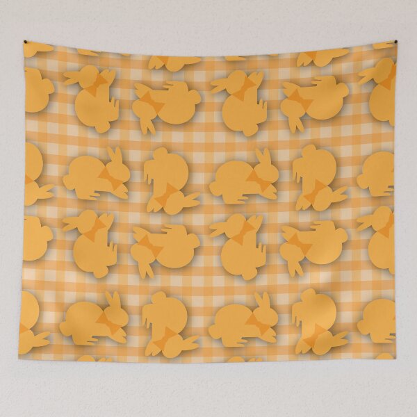 Item preview, Yellow Gingham with Dapper Bunnies designed and sold by Digitalmyth's Designs.