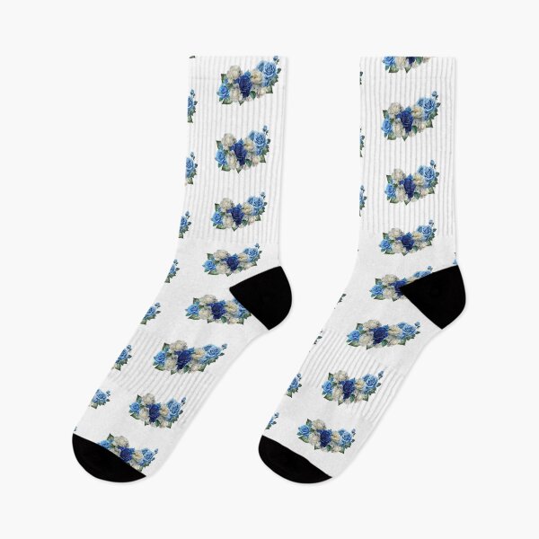 Item preview, Blue and white roses designed and sold by Niespodzianki.