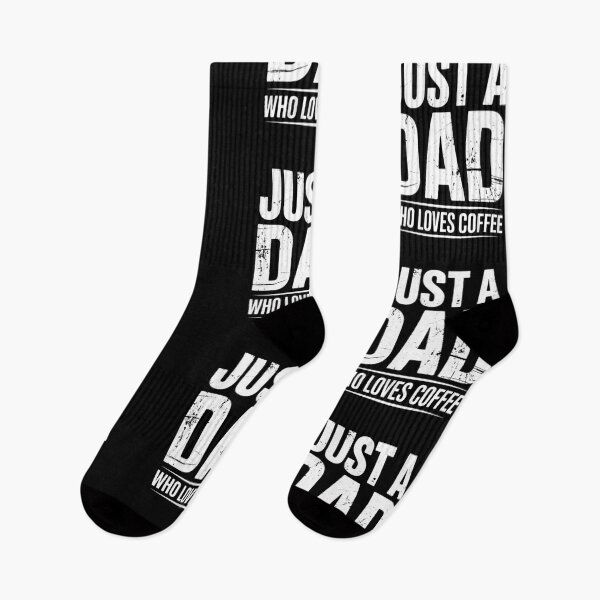 Item preview, Just a Dad Who Loves Coffee – Funny Coffee Lover Dad Quote designed and sold by TipTop GFX.