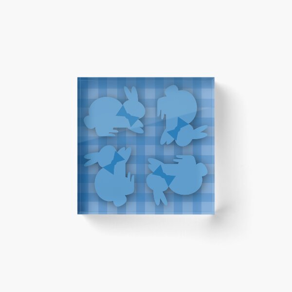 Item preview, Blue Gingham with Dapper Bunnies designed and sold by Digitalmyth's Designs.