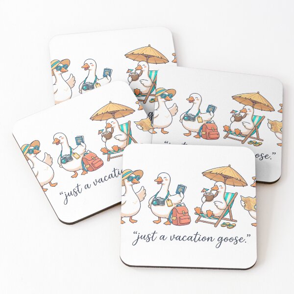 Item preview, Just a Vacation Goose Funny Travel Summer Beach designed and sold by Shivartdesign36.