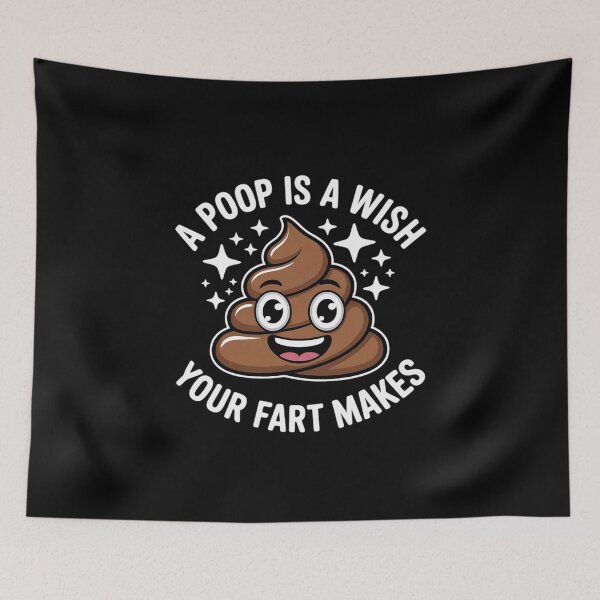 Item preview, Poop Emoticon A Poop Is A Wish Your Fart Makes Gag Birthday designed and sold by angolinnArt.