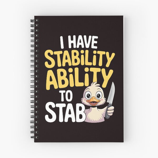 Item preview, I Have Stability Ability to Stab Duck Meme – Weird Duck Sarcastic Humor designed and sold by Redgiant87x.