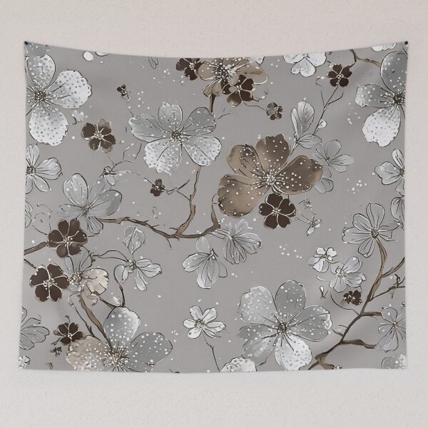 Item preview, Delicate Japanese blossom designer trend  designed and sold by Ink-Fluence.