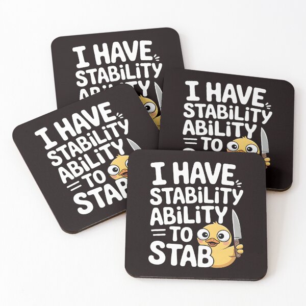 Item preview, I Have Stability Ability to Stab Duck Meme – Unhinged Funny Duck Meme designed and sold by Redgiant87x.
