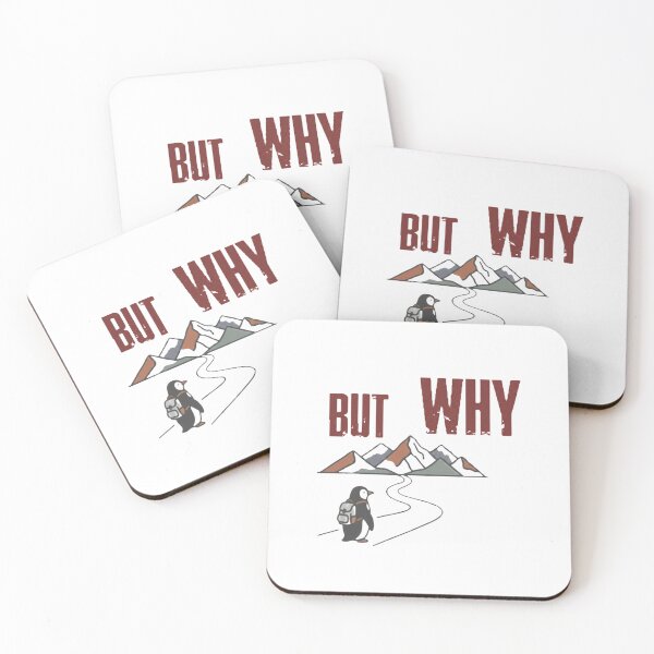 Item preview, Existential Penguin Illustration — Funny "But Why?" Antarctic Mountain Landscape designed and sold by Colorful-Garden.