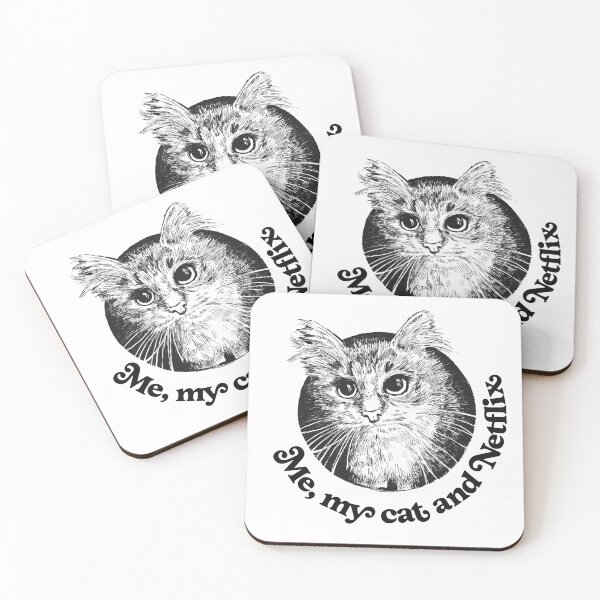 Item preview, Me, my cat, and Netflix designed and sold by Vanessa Gemmel.