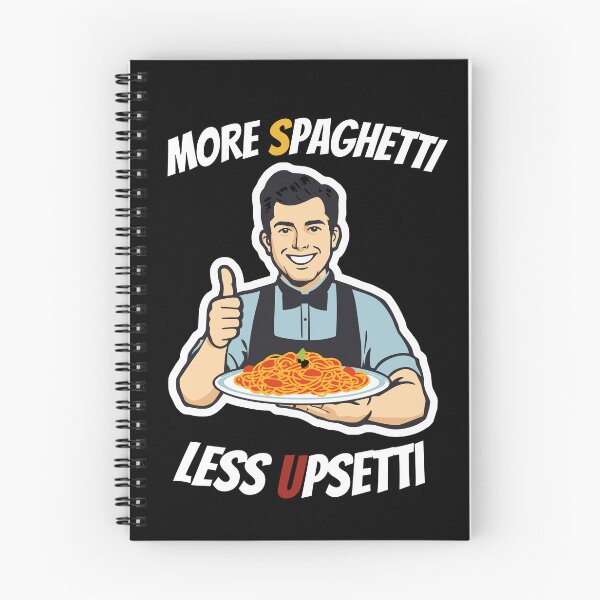 Item preview, More Spaghetti Less Upsetti Retro Italian Food Pun designed and sold by Design By Niko.