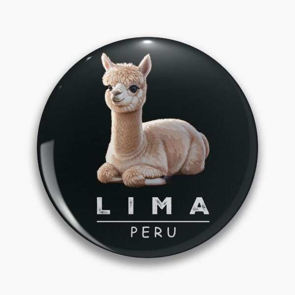 Item preview, Lama Alpaca Lima Peru Cute on Black designed and sold by PolaMaku.