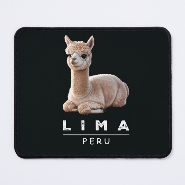 Item preview, Lama Alpaca Lima Peru Cute on Black designed and sold by PolaMaku.