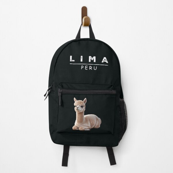 Item preview, Lama Alpaca Lima Peru Cute on Black designed and sold by PolaMaku.