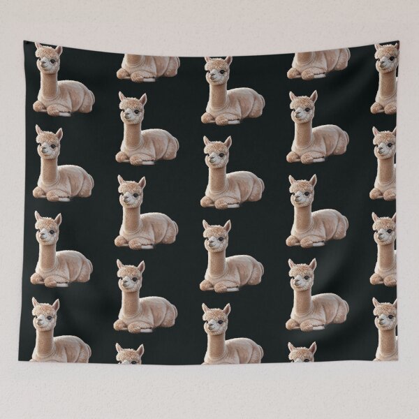 Item preview, Lama Alpaca Lima Peru Cute on Black designed and sold by PolaMaku.