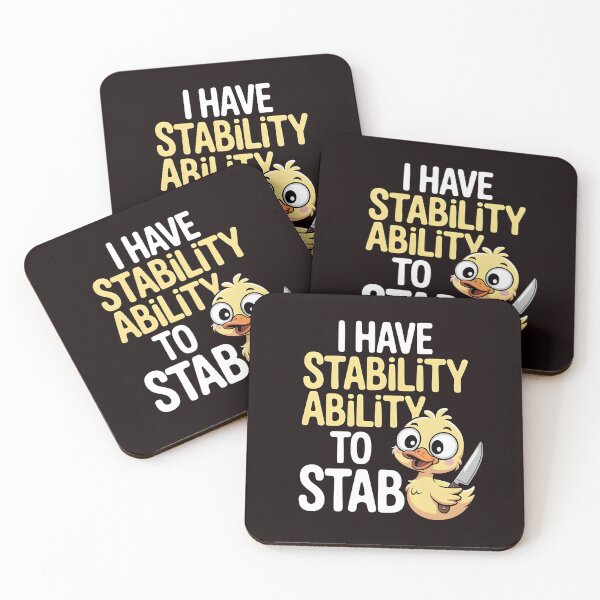 Item preview, I Have Stability Ability to Stab Duck Meme – Funny Duck Chaos Humor designed and sold by Redgiant87x.