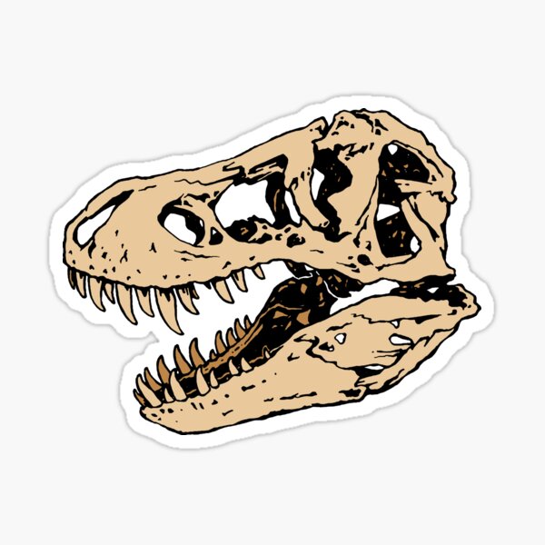 Geo-rex Vortex | Citrine Quartz | Dinosaur Fossil Art Sticker