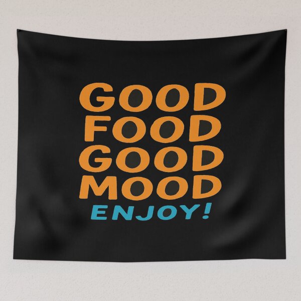 Item preview, Good Food Good Mood Enjoy – Bold Retro Typography for Kitchen, Foodies, Chefs & Positive Vibes designed and sold by Bright Nest Studio.