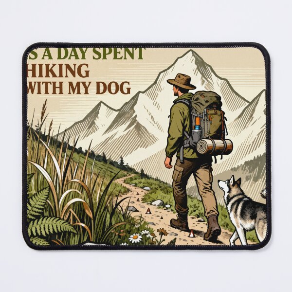 Item preview, Happiness Is a Day Spent Hiking With My Dog designed and sold by Dxvect.