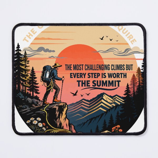 Item preview, The Greatest Views Require the Most Challenging Climbs – Summit Worth It designed and sold by Dxvect.