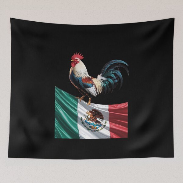 Item preview, Rooster Mexico Flag Cock Fight designed and sold by angolinnArt.