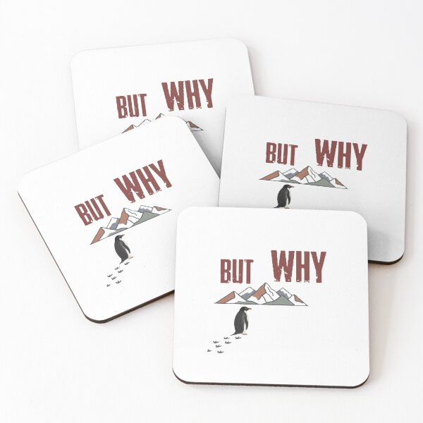 Item preview, Existential Penguin Illustration — Funny "But Why?" Antarctic Mountain Landscape designed and sold by Colorful-Garden.