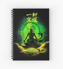 Straight Road of the Harmony - green Spiral Notebook